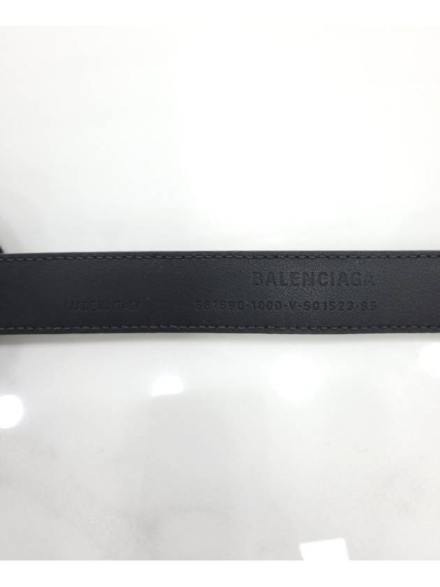 BB thin belt black 85 - BALENCIAGA - BALAAN 4