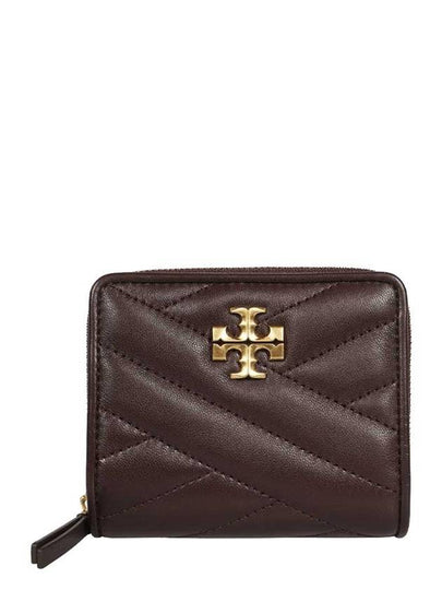 Kira Chevron Half Wallet Burgundy - TORY BURCH - BALAAN 2