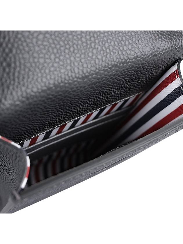 4-Bar Stripe Phone Holder Cross Bag Dark Grey - THOM BROWNE - BALAAN 10