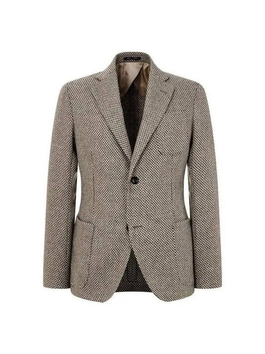 Men s Cash Wool Woven Jacket Brown - EMPORIO ARMANI - BALAAN 1