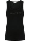 Women's Embroidered Logo Sleeveless Black - MONCLER - BALAAN 1