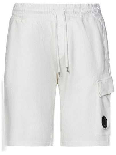 Light Fleece Utility Shorts White - CP COMPANY - BALAAN 2