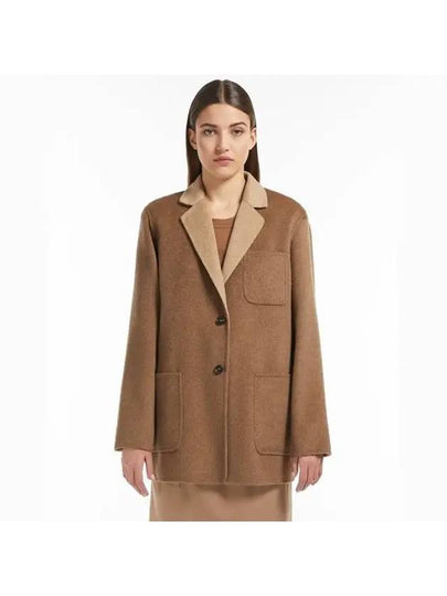 Moritz Pocket Alpaca Cashmere Jacket Brown - MAX MARA - BALAAN 2