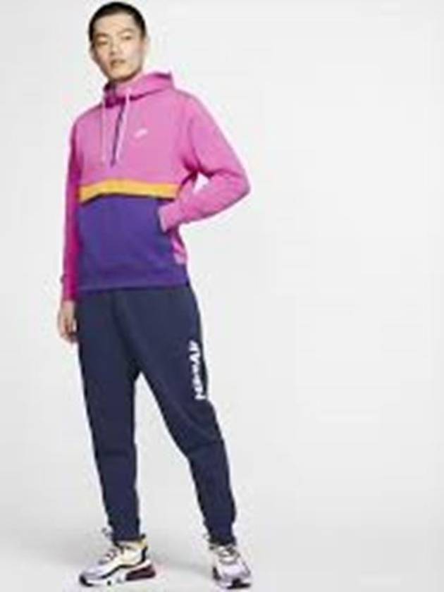 01CW0313600Club Half Zip Up Hooded TshirtPink Purple Yellow - NIKE - BALAAN 7