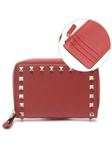 Women s Rockstud Half Wallet RW0P0P79 VSH 0RO 19S 1217170 - VALENTINO - BALAAN 1