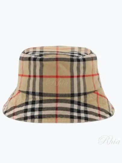 Check Cotton Bucket Hat Beige - BURBERRY - BALAAN 2