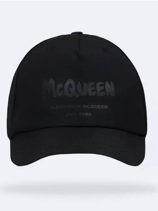 Graffiti Logo Printing Ball Cap Black - ALEXANDER MCQUEEN - BALAAN 2