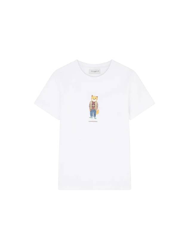 Dressed Fox Print Short Sleeve T-Shirt White - MAISON KITSUNE - BALAAN 2