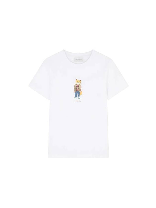 Dressed Fox Print Short Sleeve T-Shirt White - MAISON KITSUNE - BALAAN 2