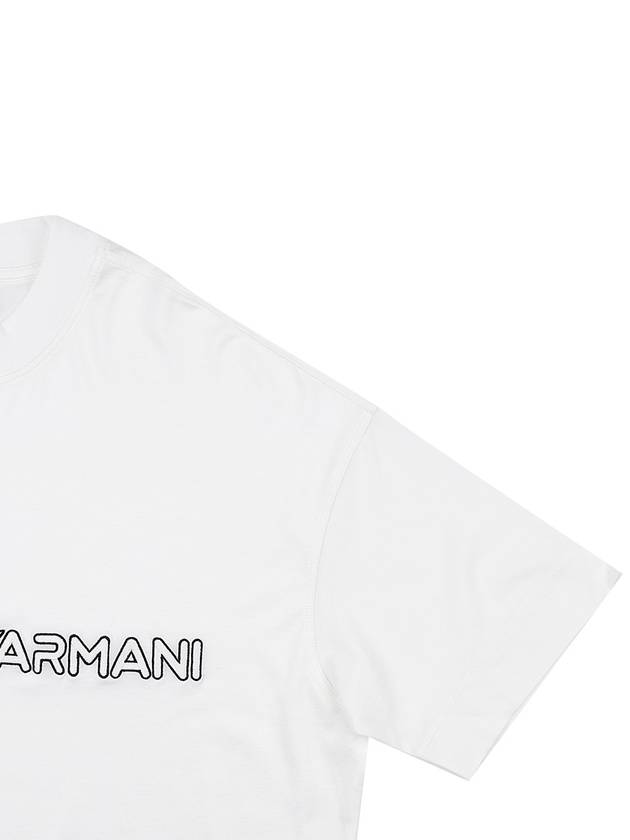 Embroidered Logo Short Sleeve T-Shirt White - EMPORIO ARMANI - BALAAN 5