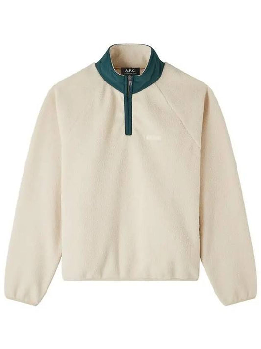 Logo Applique Fleece Sweatshirt Off-White - A.P.C. - BALAAN 2