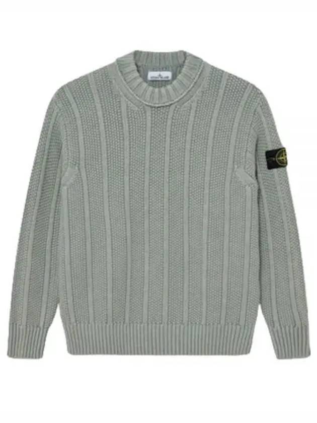 Wappen Patch Mock Neck Knit Top Sage Green - STONE ISLAND - BALAAN 2