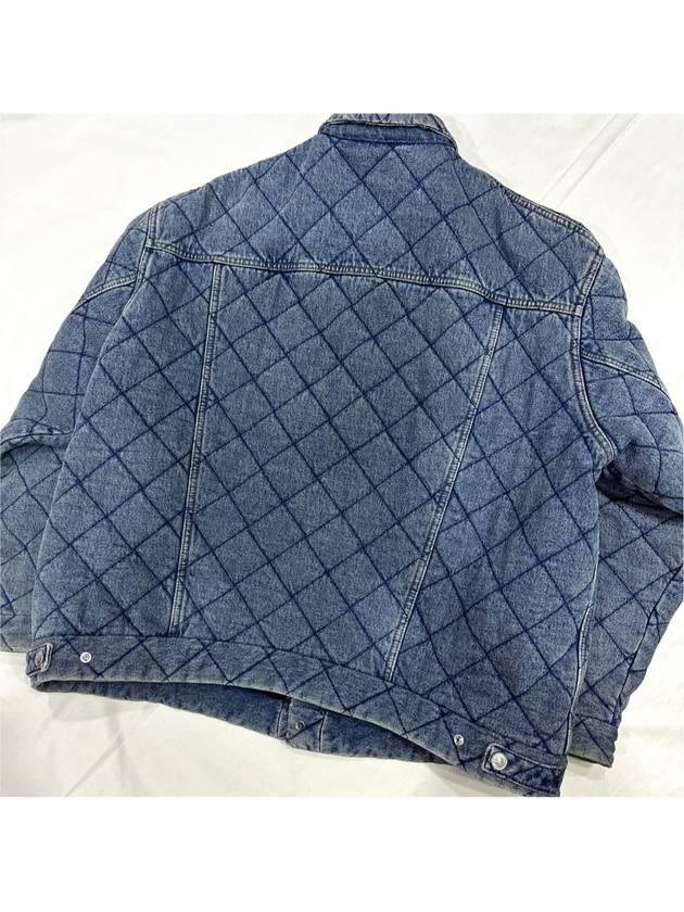 46 Men s Jacquard Oversized Quilted Padded Denim Trucker Jacket - BALENCIAGA - BALAAN 9