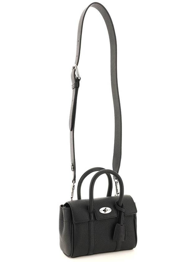 Bayswater Mini Heavy Grain Shoulder Bag Black - MULBERRY - BALAAN 4