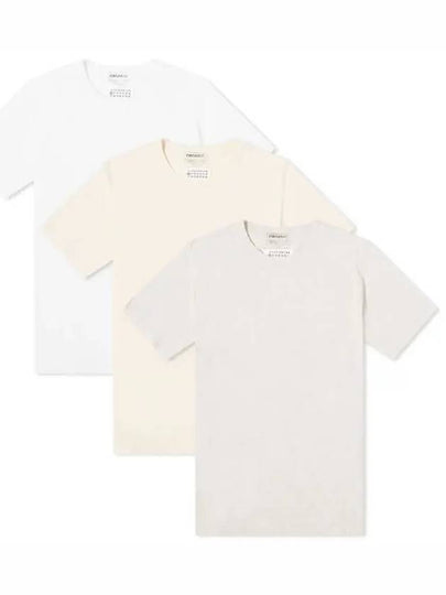 Stitched Crew Neck Short Sleeve T-Shirt 3 Pack - MAISON MARGIELA - BALAAN 2