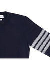 4 Bar Straight Knit Top Navy - THOM BROWNE - BALAAN 5