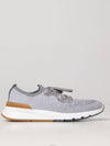 Stretch Knit Low Top Sneakers Grey - BRUNELLO CUCINELLI - BALAAN 2