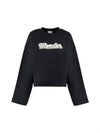 Women's Logo Cotton Sweatshirt Black - MONCLER - BALAAN 2