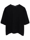 Mercerised Jersey Short Sleeve T-Shirt Black - LEMAIRE - BALAAN 2