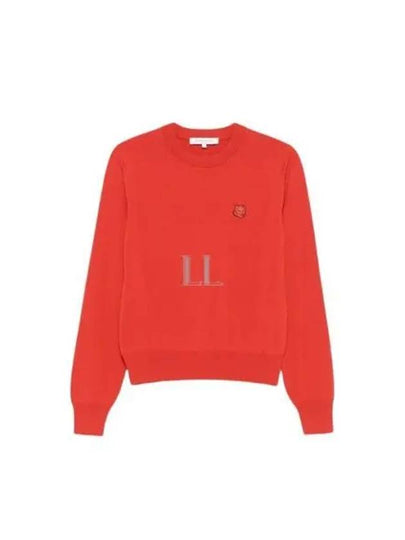 Bold Fox Head Wool Knit Top Red - MAISON KITSUNE - BALAAN 2