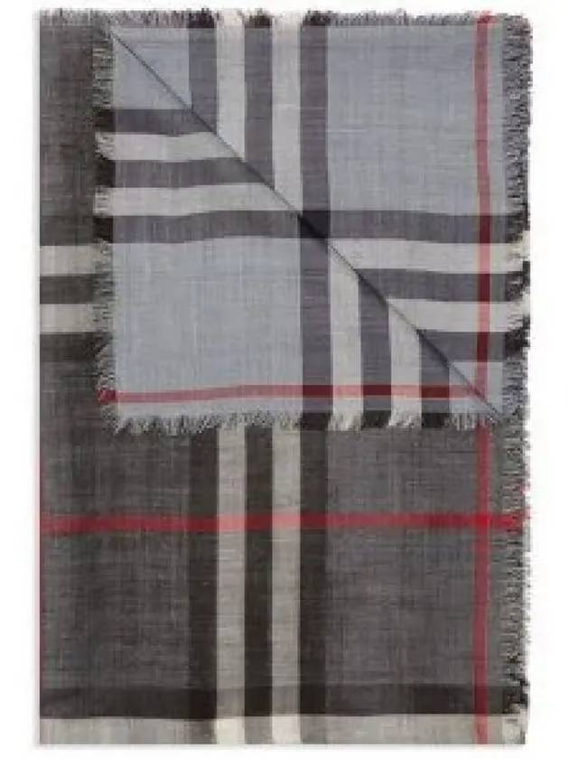 Reversible Check Wool Silk Scarf - BURBERRY - BALAAN 2