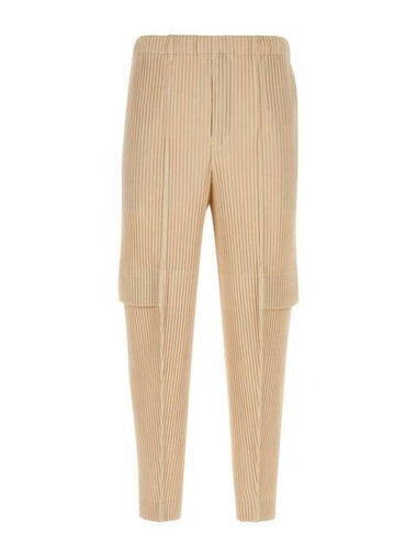 Pleated Cargo Track Pants Beige - ISSEY MIYAKE - BALAAN 1