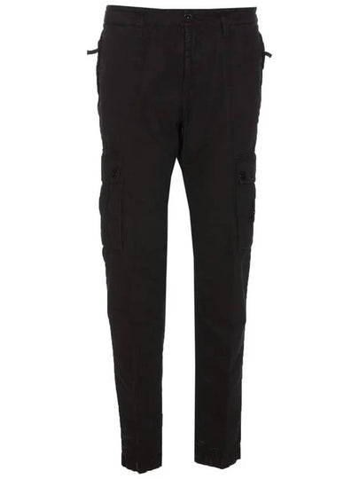 Wappen Patch Old Treatment Slim Fit Cargo Straight Pants Black - STONE ISLAND - BALAAN 2