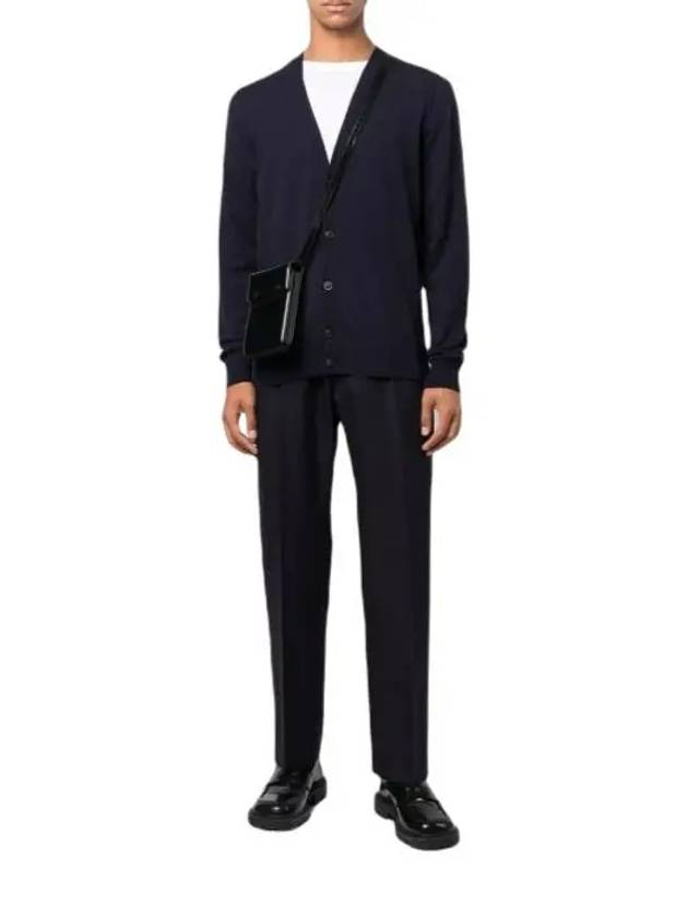 Cashmere Back Stitch Cardigan Navy - MAISON MARGIELA - BALAAN 4