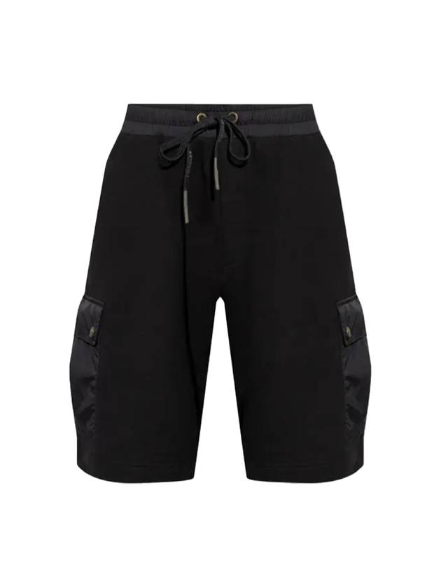 Drawstring Cargo Shorts Black - MONCLER - BALAAN 1