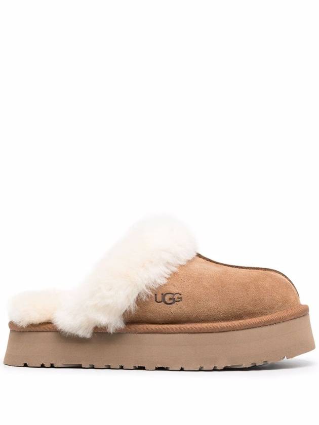 Women's Diskett Fleece Platform Slippers Brown - UGG - BALAAN 2