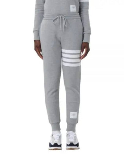 Women's Engineer 4 Bar Cotton Loopback Knit Track Pants Grey - THOM BROWNE - BALAAN 2