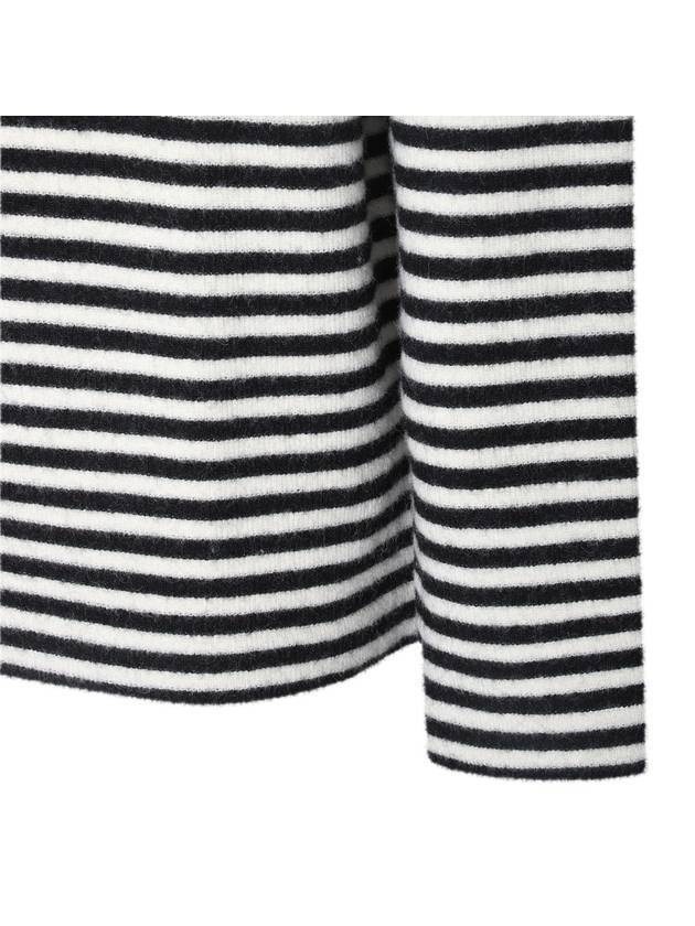 Logo Patch Striped Wool T-Shirt J47GC0114J20077 - JIL SANDER - BALAAN 6