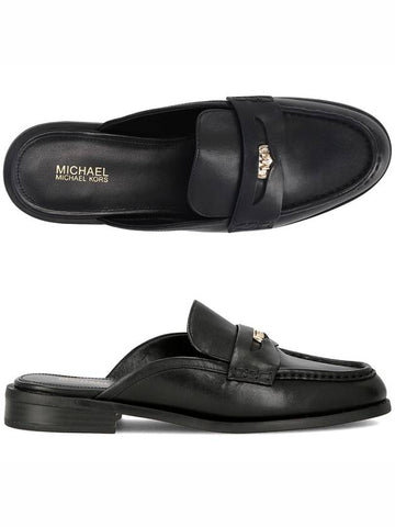 Eden Leather Logo 40R4EDFP1L 001 BLACK Mule Loafer Bloafer - MICHAEL KORS - BALAAN 1