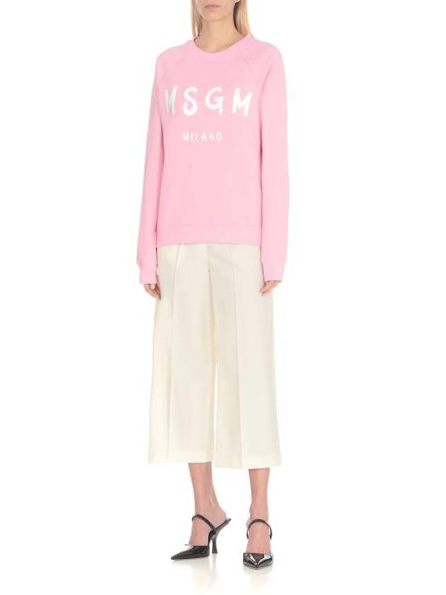 Brush Logo Printing Sweatshirt Pink - MSGM - BALAAN 4