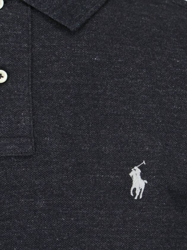 Embroidered Pony Logo White Polo Shirt Black - POLO RALPH LAUREN - BALAAN 4