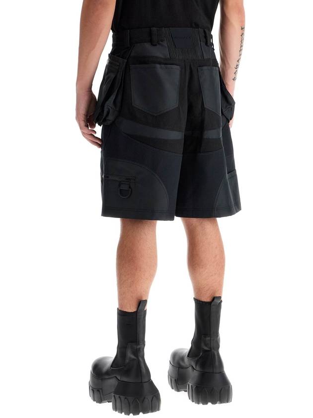 "bi-material cargo bermuda shorts - MUGLER - BALAAN 3