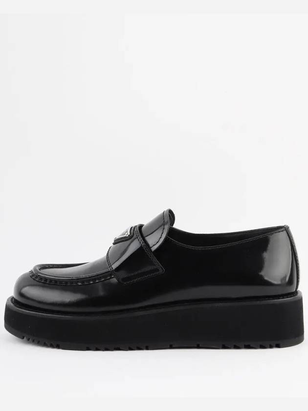 Brushed Leather Loafers Black - PRADA - BALAAN 4