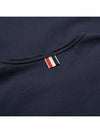 Men's Medium Weight Jersey Tipped Pocket Crewneck Short Short Sleeve T-Shirt Navy - THOM BROWNE - BALAAN 5