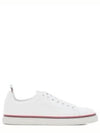 Tennis Vitello Calf Leather Low Top Sneakers White - THOM BROWNE - BALAAN 2