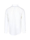 Embroidered Pony Linen Long Sleeve Shirt White - POLO RALPH LAUREN - BALAAN 3