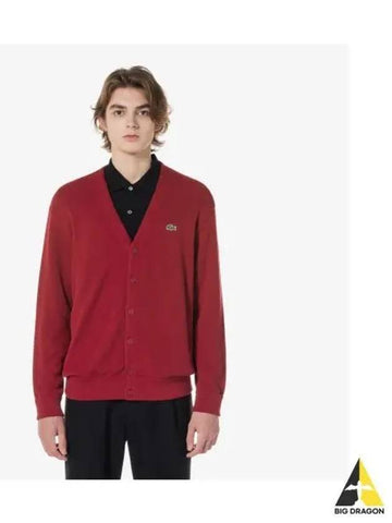 Men s Rings Cardigan Burgundy - LACOSTE - BALAAN 1