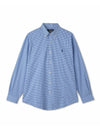 Check Poplin Long Sleeve Shirt Blue - POLO RALPH LAUREN - BALAAN 1