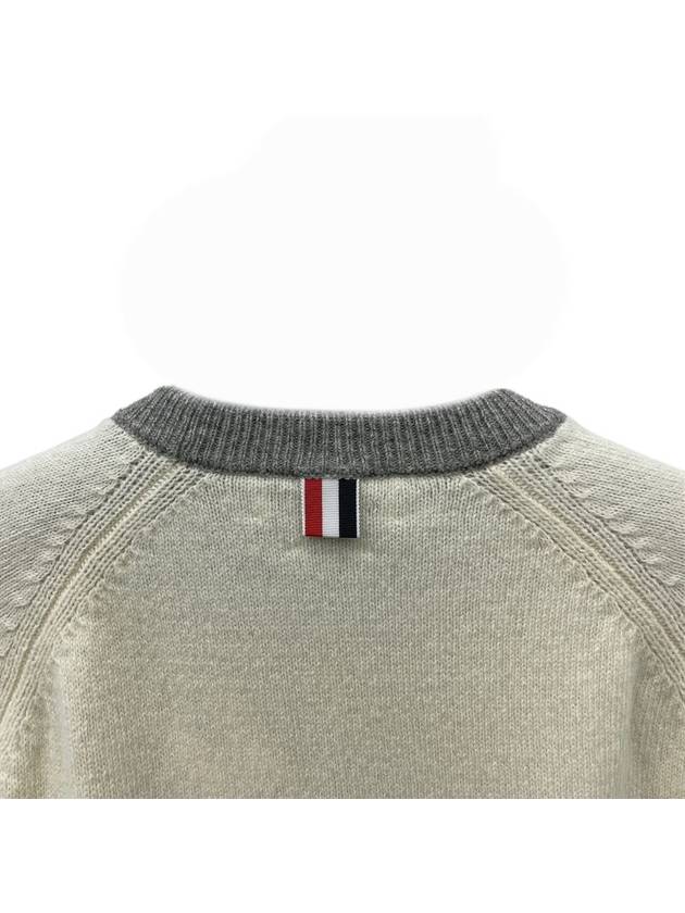 Wool 4 Bar Pullover Knit Top Beige - THOM BROWNE - BALAAN 5