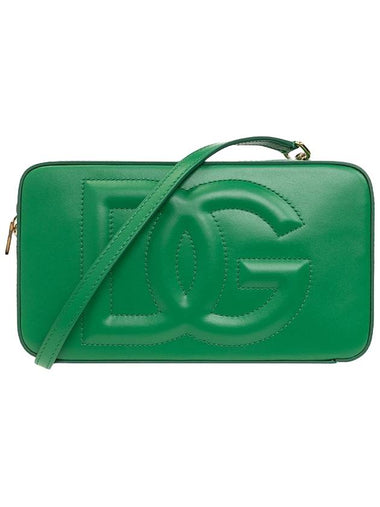 DG Logo Small Calfskin Shoulder Bag Green - DOLCE&GABBANA - BALAAN 1