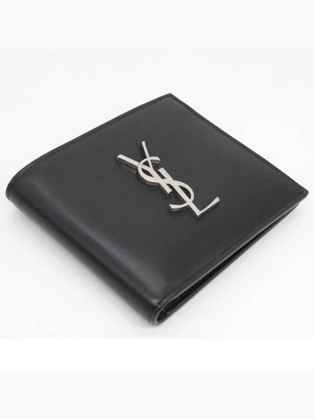 East/West Wallet In Smooth Leather Black - SAINT LAURENT - BALAAN 5