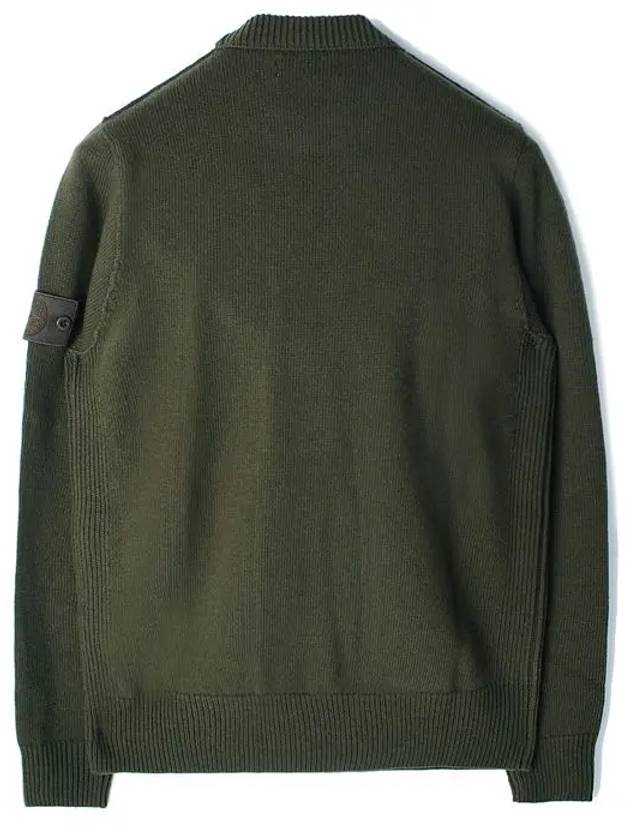 Compass Badge Wool Knit Top Green - STONE ISLAND - BALAAN 3