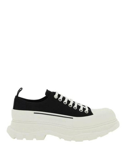 Tread Slick Low Top Sneakers Black White - ALEXANDER MCQUEEN - BALAAN 2