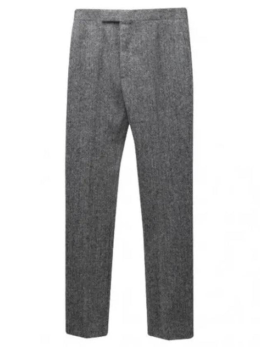 Herringbone Harris Tweed Backstrap Wool Pants Men s Slacks Suit - THOM BROWNE - BALAAN 1