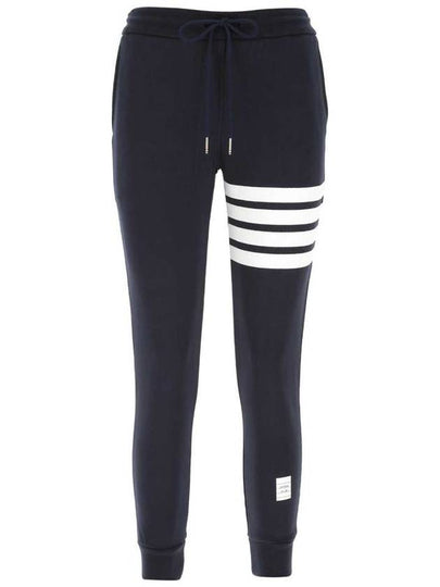 Women's Engineer 4 Bar Cotton Loopback Knit Track Pants Navy - THOM BROWNE - BALAAN 2