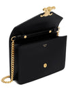 Triomphe Chain Shiny Calfskin Half Wallet Black - CELINE - BALAAN 5